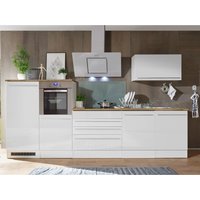 Respekta Premium Küchenzeile/Küchenblock BERP320HWWC 320 cm Weiß Hochglanz