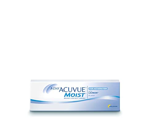 Acuvue 1-Day Moist for Astigmatism Tageslinsen weich, 30 Stück / BC 8.5 mm / DIA 14.5 / CYL -1.75 / Achse 70 / -1.75 Dioptrien