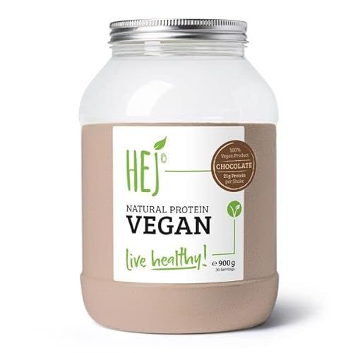 HEJ Protein Vegan | Veganes Eiweiss Protein Pulver Shake | Chocolate - 900 g