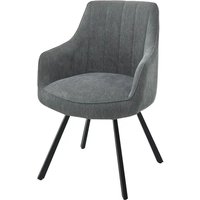 MCA furniture Esszimmerstuhl Sassello, (Set), 2 St., Stuhl 180°drehbar mit Nivellierung, Stoffbezug, mit Taschenfederkern, belastbar bis 120 kg