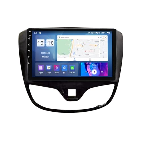 Android 11 Unterstützt Wireless Carplay Android Auto Autoradio Mit HiFi Für Opel Karl Vinfast Fadil 2017-2020, HD 9 Zoll Touchscreen Mit GPS WiFi USB FM RDS AHD Rückfahrkamera + Lenkradsteuerung (Siz