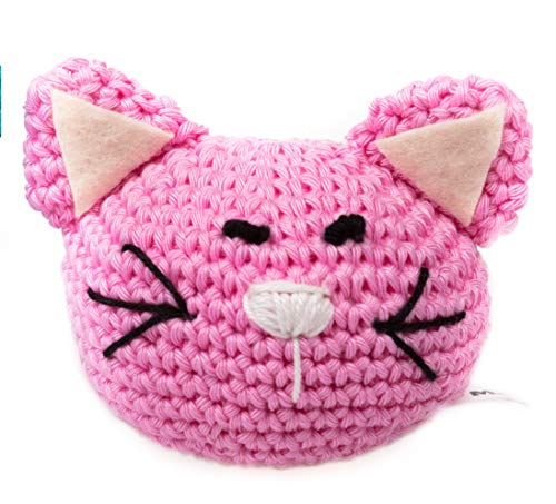 MICHI SC36 Crochet Toy Cat Pink Gehäkeltes Hundespielzeug