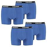 HEAD 4 er Pack Herren Boxer Boxershorts Basic Pant Unterwäsche, Farbe:021 - Blue/Black, Bekleidungsgröße:S