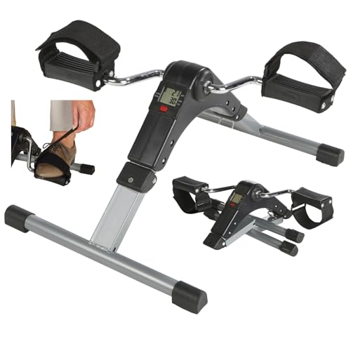 maxVitalis Mini-Bike Arm- und Beintrainer Pedaltrainer inkl. Trainingscomputer, fördert Koordination & Muskelaufbau, Heimtrainer klappbar, ideal für Senioren