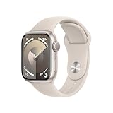 Apple Watch Series 9 (GPS 41 mm) Smartwatch mit Aluminiumgehäuse und Sport Loop in Mitternacht. Fitnesstracker, Blutsauerstoff und EKG Apps, Always-On Retina Display, Wasserschutz