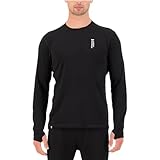 Mons Royale M Cascade Long-sleeve Schwarz, Herren Merino Kurzarm-Shirt und Tops, Größe L - Farbe Black
