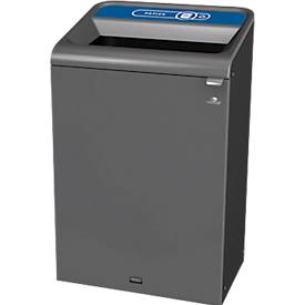 Recyclingstation Rubbermaid Configure, für Papier, 125 l, Magnetverbindung, B 495 x T 610 x H 975 mm, blau