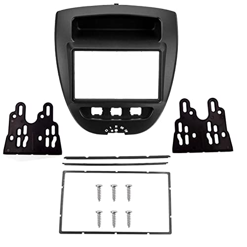 Riverhighfur Doppel DIN Autoradio Radioblende für Autoradio kompatibel mit Yota Aygo/Cit roen C1/Pe ugeot 107