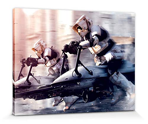 1art1 Star Wars - The Mandalorian, Troopers Poster Leinwandbild Auf Keilrahmen 80 x 60 cm