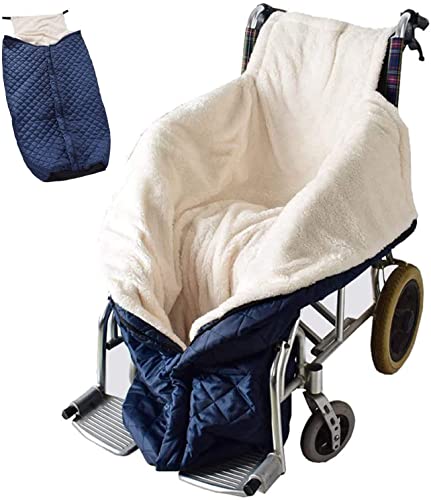 Gitzer Leichte Rollstuhldecke mit Reißverschluss und Villus, Rollstuhlbezug für Erwachsene Rollstuhl-Gemütliche Rollstuhl-warme Bezüge Bein und Unterkörper universell passend für Rollstühle
