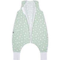 emma & noah Premium Baby Schlafsack mit Füßen Sommer, Bequem & Atmungsaktiv, 100% Bio-Baumwolle, Oeko-TEX Zertifiziert, Flauschig, Bewegungsfreiheit, 0.5 TOG (Punkte Mint, 90 cm)