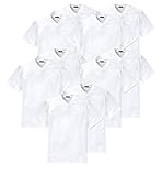 Schiesser American T-Shirt 10er Pack - V-Neck, Rundhals, SCHWARZ, Weiss, M L XL 2XL 3XL 4XL (XL (X-Large, 10-Pack), weiß (Rundhals))