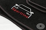Motohobby SPORTLINE Velour Fußmatten Satz für Audi A6 C8 / A7 C8 (ab 2018) - 4-teilig - Passgenau