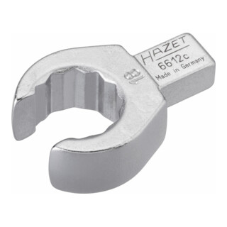 HAZET Einsteck-Ringschlüssel (offen) 6612C-18 Einsteck-Vierkant 9 x 12 mm Außen-Doppel-Sechskant Profil 18