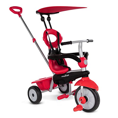 smarTrike Zoom Kleinkind-Dreirad für 1-, 2-, 3-jährige – 4-in-1 mehrstufiges Dreirad, rot
