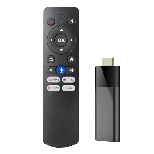 Datering Q6 Mini-TV-Stick + Bluetooth-Sprachfernbedienung, Android 10, 2 GB + 16 GB, 2,4 G + 5 G WiFi + BT4.0 H313 Smart-TV-Box, Android TV-Stick, Einfach zu Bedienen