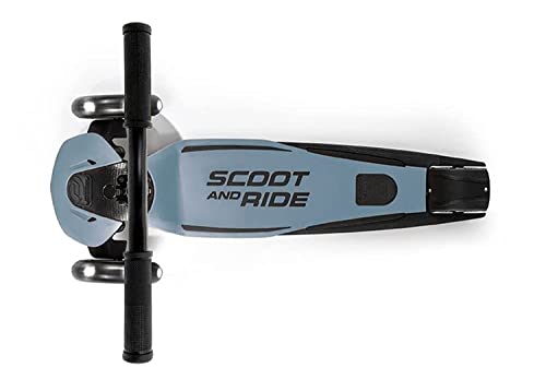 Scoot & Ride Highwaykick 5 led (Steel), kickboard, weissen LED Leuchten