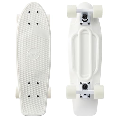 Arrow Board - 22 und 27 Zoll Skateboard, KMX Mini Cruiser Skateboard für Kinder, Jugendliche und Erwachsene, Retro Stil Penny Board (22 Zoll im Dunkeln leuchten)