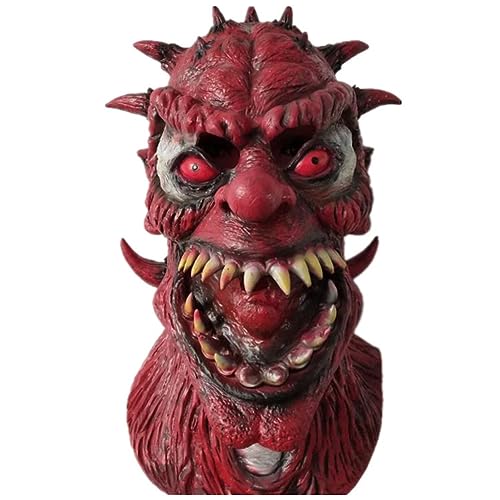 Latex Teufel Maske Godzillas Latex Maske Horror Kopfbedeckung für Halloween Karneval Kostüm Party Requisiten