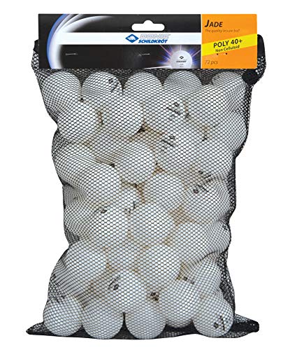 Donic-Schildkröt Tischtennisball Jade, Poly 40+ Qualität, 72 STK. im Meshbag, weiß, 608504