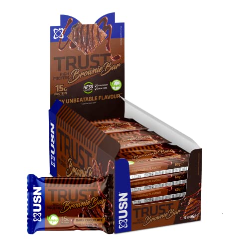 Usn Trust Vegan Protein Brownie Bar (12x60g) Dark Chocolate