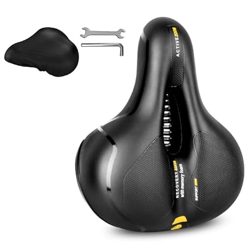 Cloud Comfort Pro 2.0 Bicycle Saddle, Women's Comfortable Soft, Cloud Comfort Pro Saddle Men, Bicycle Seat with Red Warning Stripes