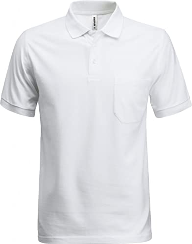 Fristad Kansas - Heavy Polo Shirt w pocket CODE 1721 Large White 100219-900 L