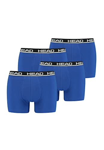 HEAD Herren Boxershorts Unterhosen 4P (Blue/Black, XL)