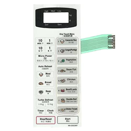 1 Stücke Mikrowelle Panel Touch Switch Membranschalter Bedienfeld Touch Button for NN-S553WF Mikrowellenherd Teile
