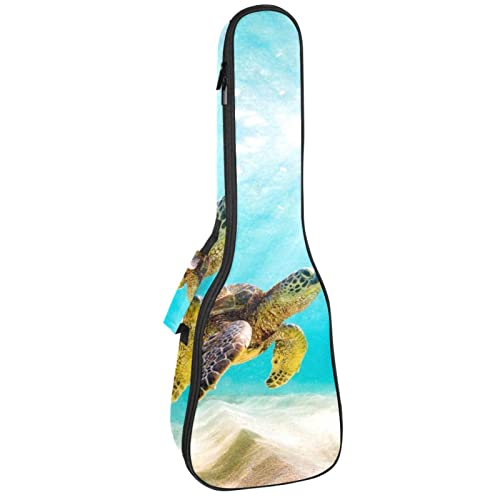 Ukulele Koffer Unterwasser-Schildkröte Ukulele Tasche 21 Zoll Wasserdicht Oxford Gig Bag Mit Tasche Für Jungen Mädchen