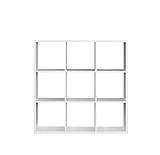 FORTE Mauro Regal 3x3 Fächer, Holzwerkstoff, Weiß, (B*H*T): 107,2 x 107,3 x 32,9 cm