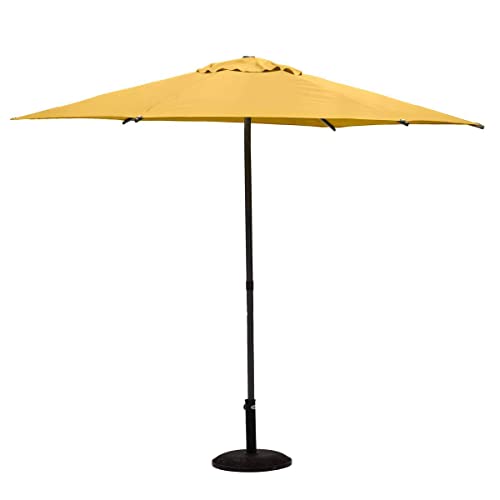 Sonnenschirm, gerade, rund, 2,7 m, Senfgelb, Hespéride – Senfgelb, senfgelb