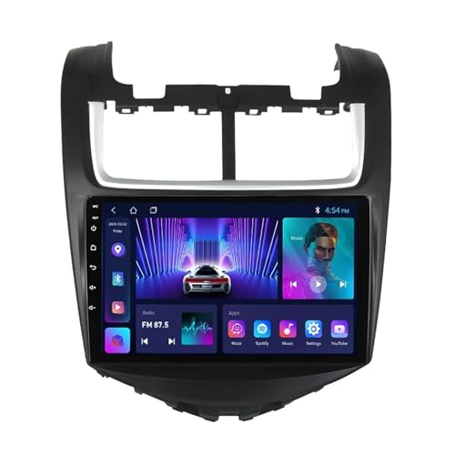 Android 11 Autoradio Für Chevrolet Aveo 2014-2017 Mit Wireless Carplay Android Auto GPS Navigation, 9" Touchscreen Bluetooth Mit Rückfahrkamera Unterstützt HiFi/WiFi/RDS/SWC (Size : M400S - 8 Core 4+