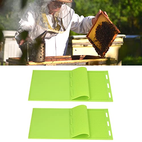 2 Stück Silikon-Bienenwachs-Blattform, Bienenwachs-Grundlagen-Pressform Imkerausrüstung, Kompakte und Tragbare Pressform für Bienenstockmuster, Arbeitssparend und Wiederverwendbar, für Imker