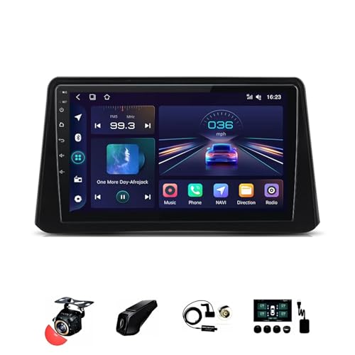 BOJONTN Android 13 Doppel Din 9-Zoll-HD-Touchscreen Autoradio für Opel Mokka 2012-2016 mit Kabelloses CarPlay GPS Navigation Rückfahrkamera Lenkradsteuerung Bluetooth (Size : T6[8+256G])