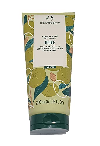 The Body Shop Olive Pflegende Körperlotion 200 ml – trockene bis sehr trockene Haut, 72 Stunden intensive Feuchtigkeit