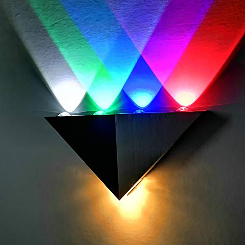 Mengjay LED 5W Wandleuchte Bunt Wandlampe Wandleuchten Dreieckig Flurlampe Wandbeleuchtung Treppenleuchten Designerlampen innen Aluminum
