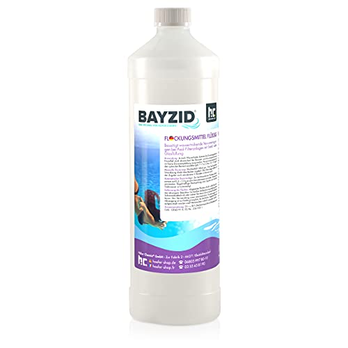 Höfer Chemie 6 x 1 L Pool Flockungsmittel flüssig BAYZID kristallklares Poolwasser - einfache Anwendung + hocheffektive Wirkung gegen Trübungen