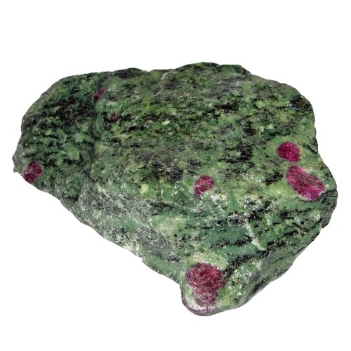 Rubin Zoisit Rohstein Rohstück gute Steinquailität mit schönen rotem Rubin faustgroß ca. 1 - 1,5 kg.(3484)