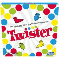 Hasbro Twister Spiel, Partyspiel für Familien und Kinder, Twister Spiel ab 6 Jahren, klassisches Spiel für drinnen und draußen