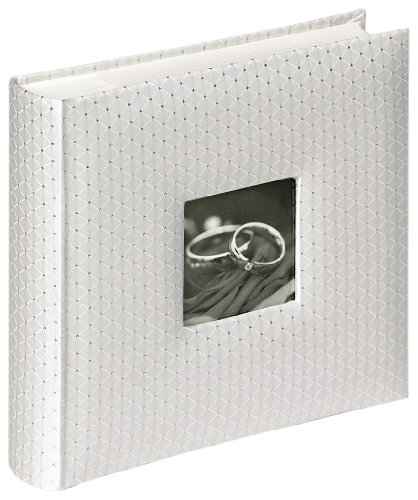 Walther SBL-151-W Buchschraubenalbum Sinfonia Glamour Stoffeinband, 30 x 33 cm, weiß