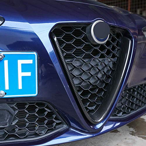 Karbonfaser-Stil ABS für Alfa Romeo Giulia 2017–2018 Auto-Frontgrill-Dekoration, Rahmenabdeckung, Zubehör