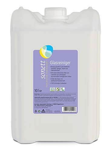 Sonett Glasreiniger: Mit reinen ätherischen Ölen von Lavendel und Lemongrass aus kontrolliert biologischem Anbau, 10L