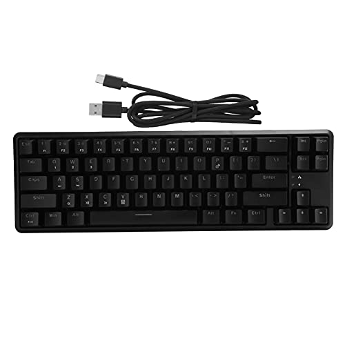 Annadue Mechanische Gaming Tastatur, PC Gaming Tastatur, Ergonomische Tastatur mit 68 Tasten, Unterstützung von Bluetooth + Wired 2 Modi, mit 1,6M Kabel.(schwarz)