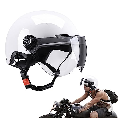 Helme für Elektrofahrzeuge - Rennrad-Fahrradhelme für Erwachsene mit Abnehmbarer Schutzbrille | Atmungsaktive Komfort-Motorradhelme mit Visier für Männer und Frauen Chaies