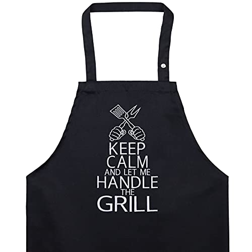 EXPRESS-STICKEREI Schürze - EN Barbecue men (Keep calm and let me handle the grill - Grillschürze)