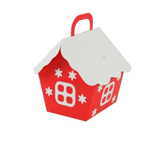 6 Stück Weihnachts-Süßigkeitsboxen in Hausform, 2024 Neujahrsgeschenke, Verpackung, Weihnachtsbaum, Heimdekoration (Color : A01 45cm, Size : 6PCS)