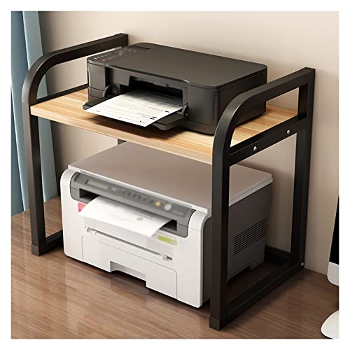 MaGiLL Druckerständer für den Schreibtisch, 2-stufiger Desktop-Druckerständer, Druckertisch aus Holz für den Schreibtisch, Mehrzweck-Druckerregal für den Home-Office-Organizer zur Aufbewa