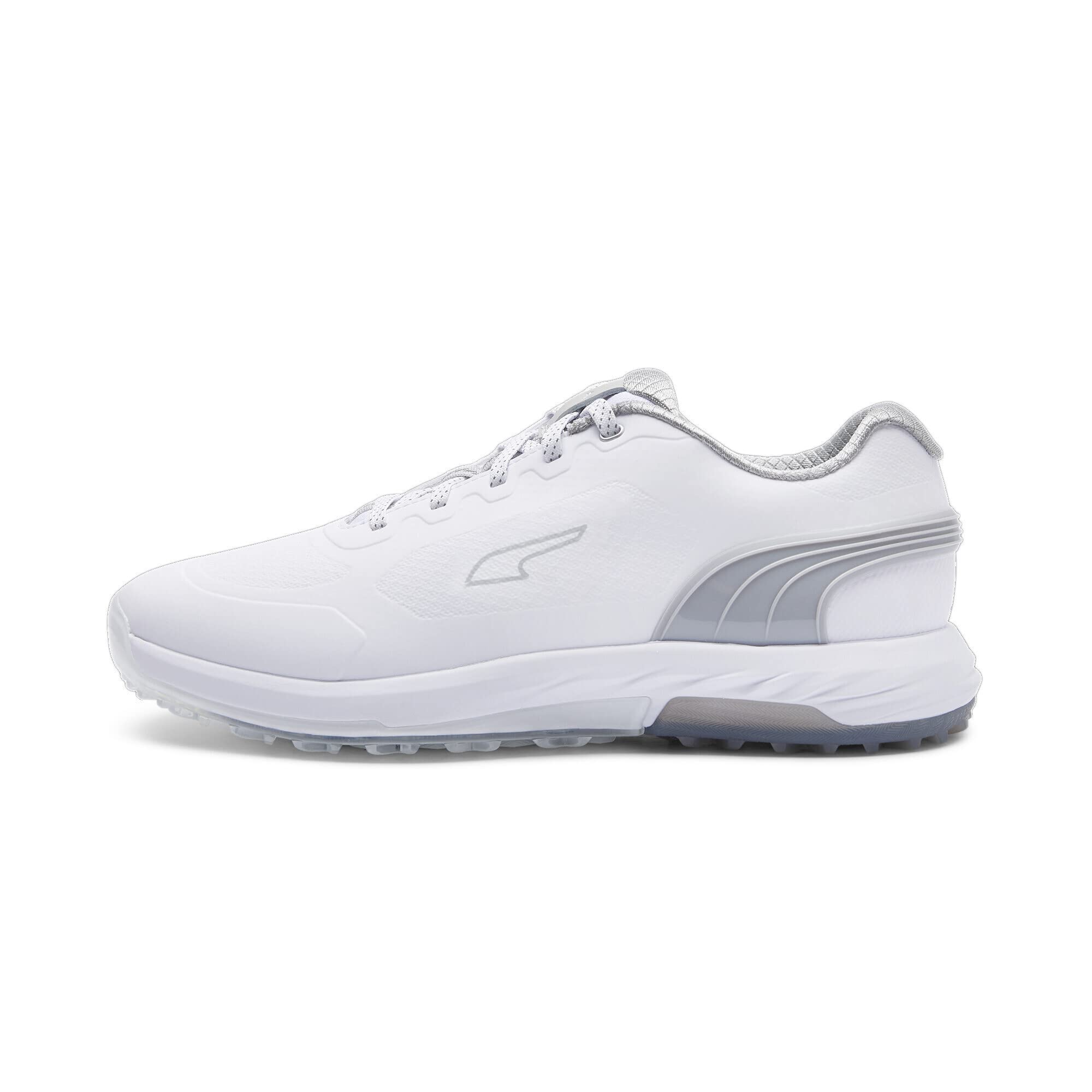 PUMA Herren ALPHACAT Nitro Golfschuh, White-Flat Light Gray Silver, 40.5 EU