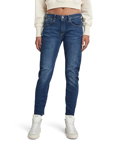G-STAR RAW Damen Arc 3D Low Waist Boyfriend Jeans, Blau (medium Aged 6553-071), W25/L34 (Herstellergröße:25W / 34L)